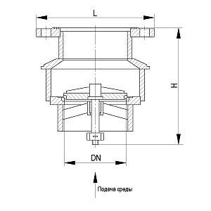 Клапан невозвратный приемный фланцевый, DN250мм